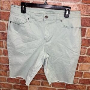 Style & Co Mid Rise pale green Bermuda Shorts Size 14